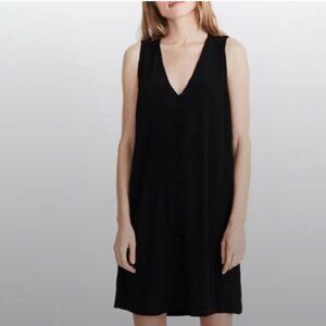 Madewell Sleeveless Black Button Front Dress
